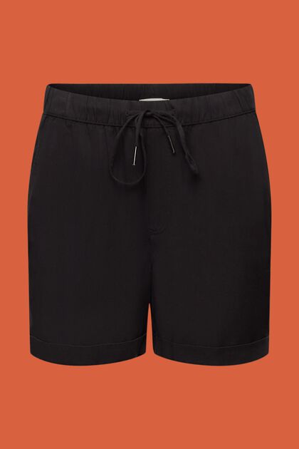 Shorts aus TENCEL™ mit Bindegürtel