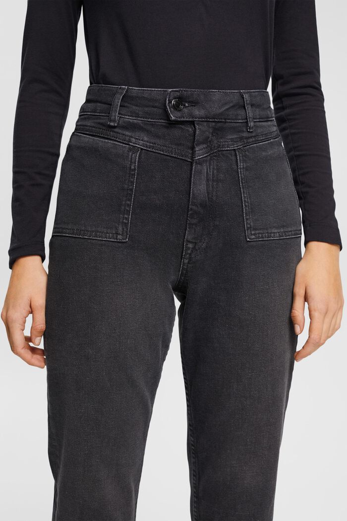 Stretchige Cropped Jeans im 90er-Look, BLACK DARK WASHED, detail image number 2