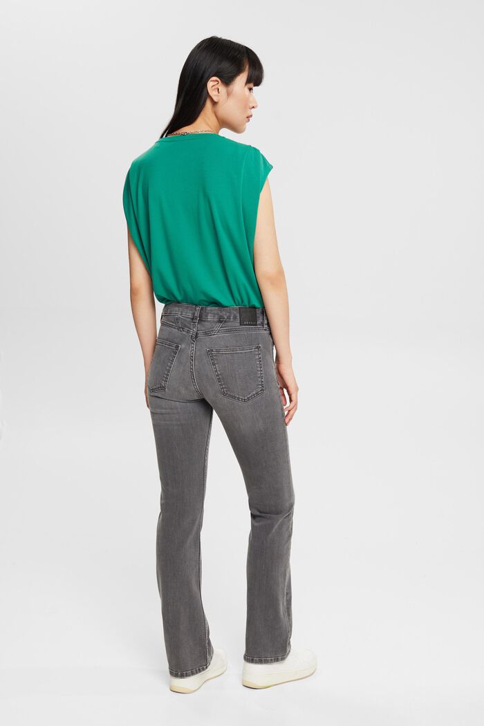 Mid-Rise-Stretchjeans mit Bootcut, GREY MEDIUM WASHED, detail image number 5