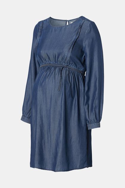 Kleid im Denim-Style mit Stillfunktion, TENCEL™, DARK WASHED, overview