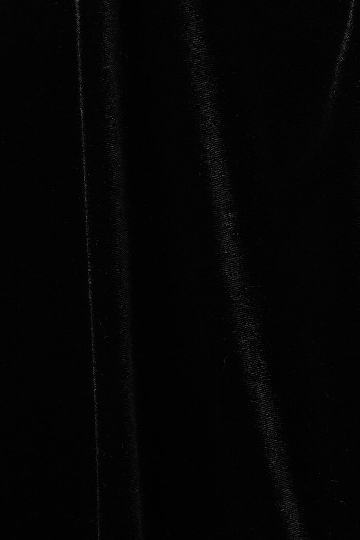 Kurzärmeliges Midikleid aus Samt, BLACK, detail image number 5
