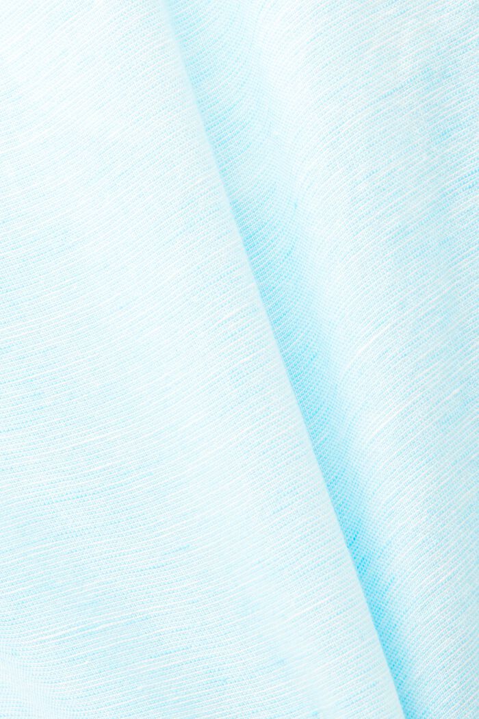 Pull-on-Hose aus Baumwolle-Leinen-Mix, LIGHT TURQUOISE, detail image number 6