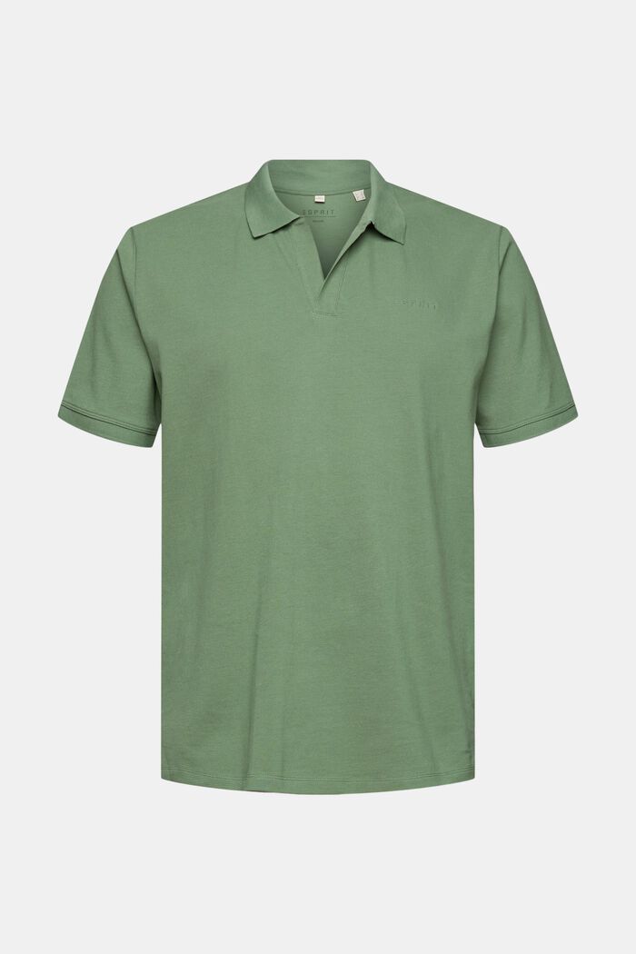 Piqué-Poloshirt aus Baumwolle, GREEN, detail image number 6