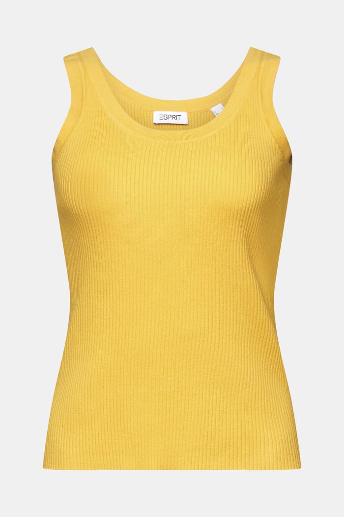 Geripptes Pullover-Tanktop, SUNFLOWER YELLOW, detail image number 6
