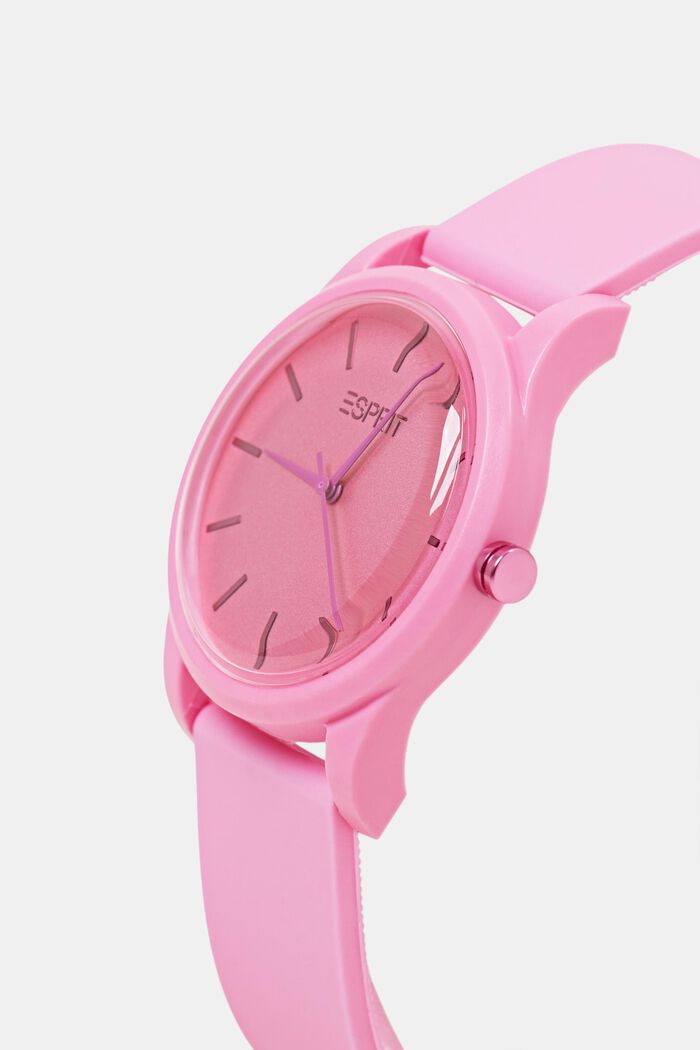 Farbige Uhr mit Gummiarmband, PINK, detail image number 1