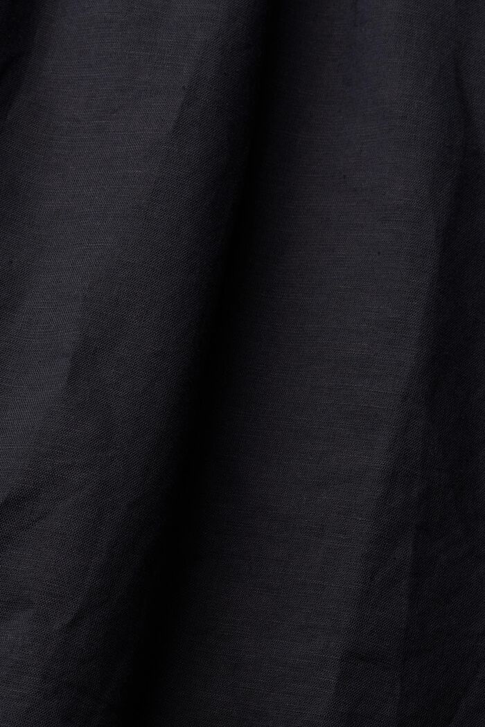Kleid mit Rückenausschnitt aus Leinen-Mix, BLACK, detail image number 4