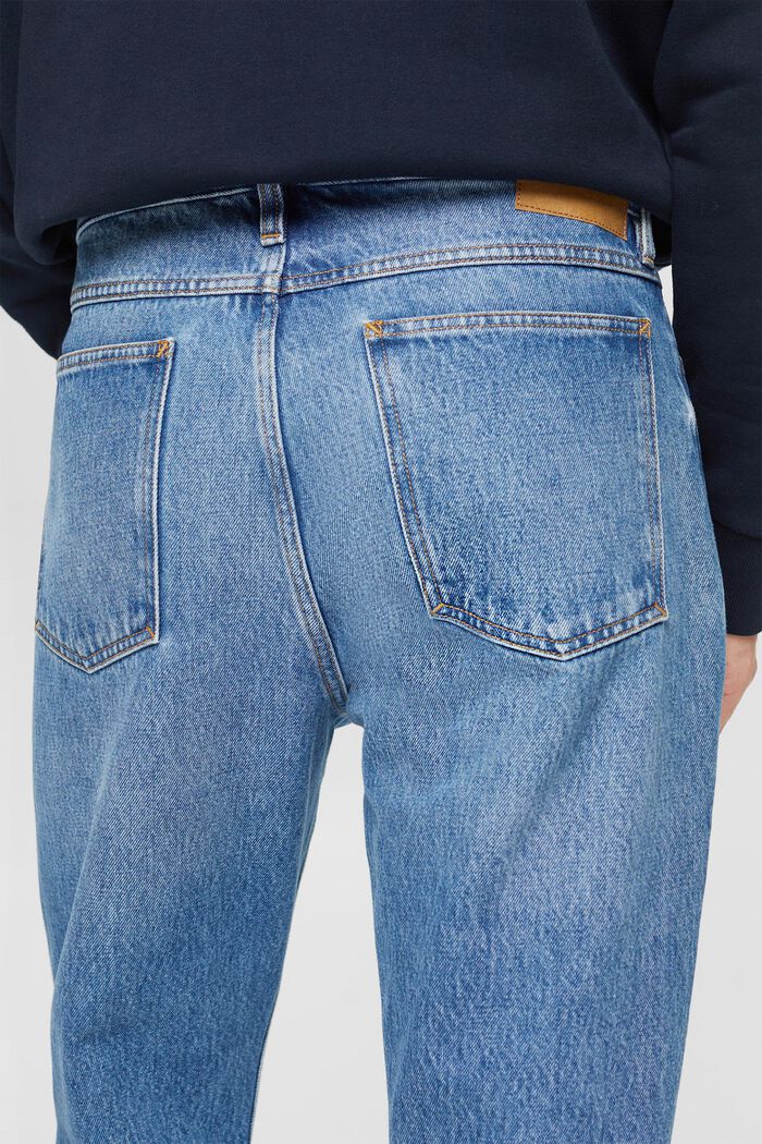 Jeans mit geradem Bein, Organic Cotton, BLUE MEDIUM WASHED, detail image number 4