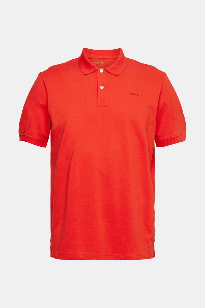 Piqué-Poloshirt aus Baumwolle, RED, detail image number 2