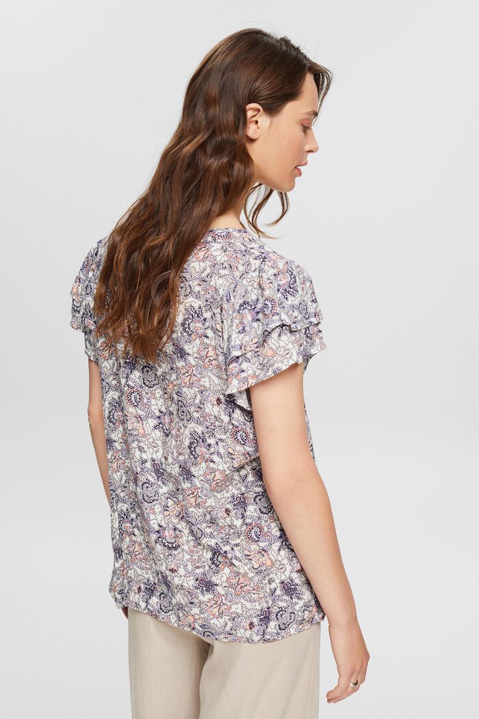 Floral gemusterte Bluse, OFF WHITE, detail image number 3