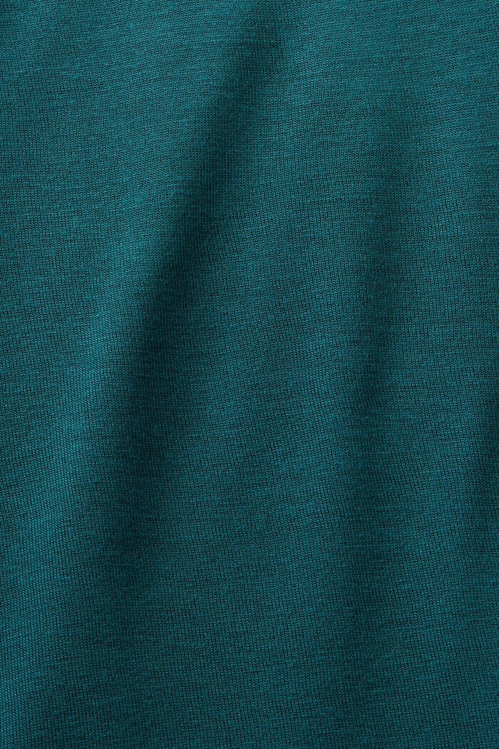 Jersey-Longsleeve mit Wasserfallausschnitt, EMERALD GREEN, detail image number 6