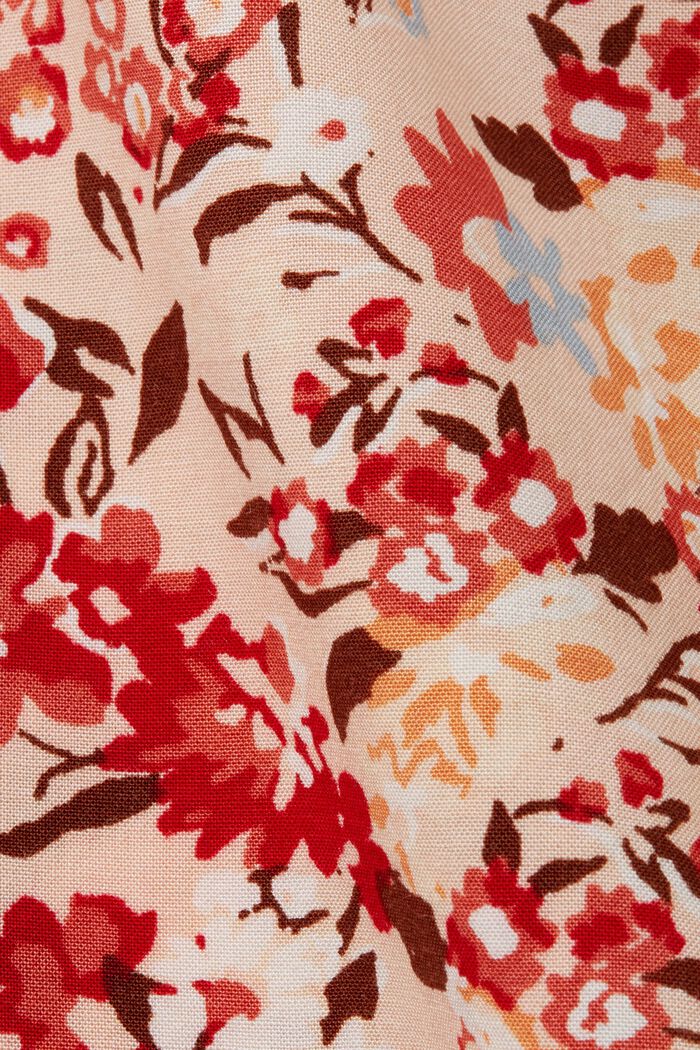 Florale Bluse mit geschlitztem Ausschnitt, LIGHT PINK, detail image number 5