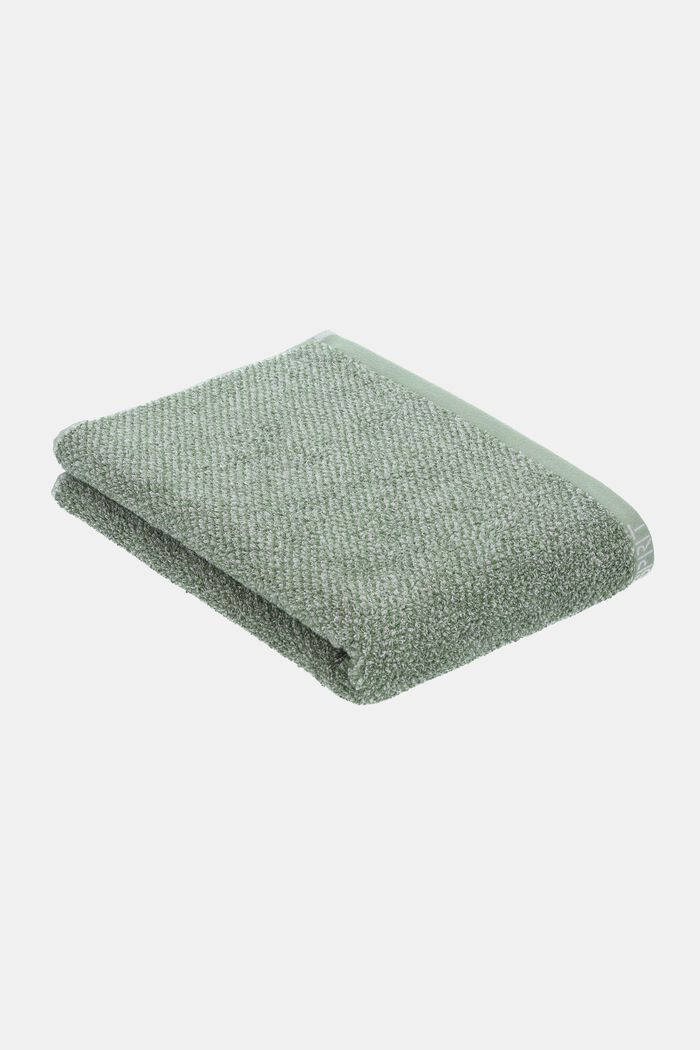 Meliertes Handtuch, 100 % Baumwolle, SOFT GREEN, detail image number 1