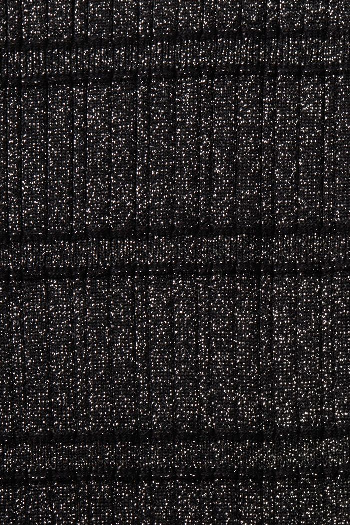 Strick-Minikleid im Glitzer-Look, BLACK, detail image number 6