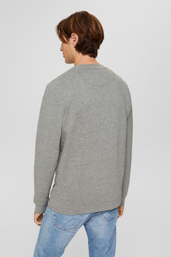 Recycelt: Sweatshirt mit Logostickerei, MEDIUM GREY, detail image number 3