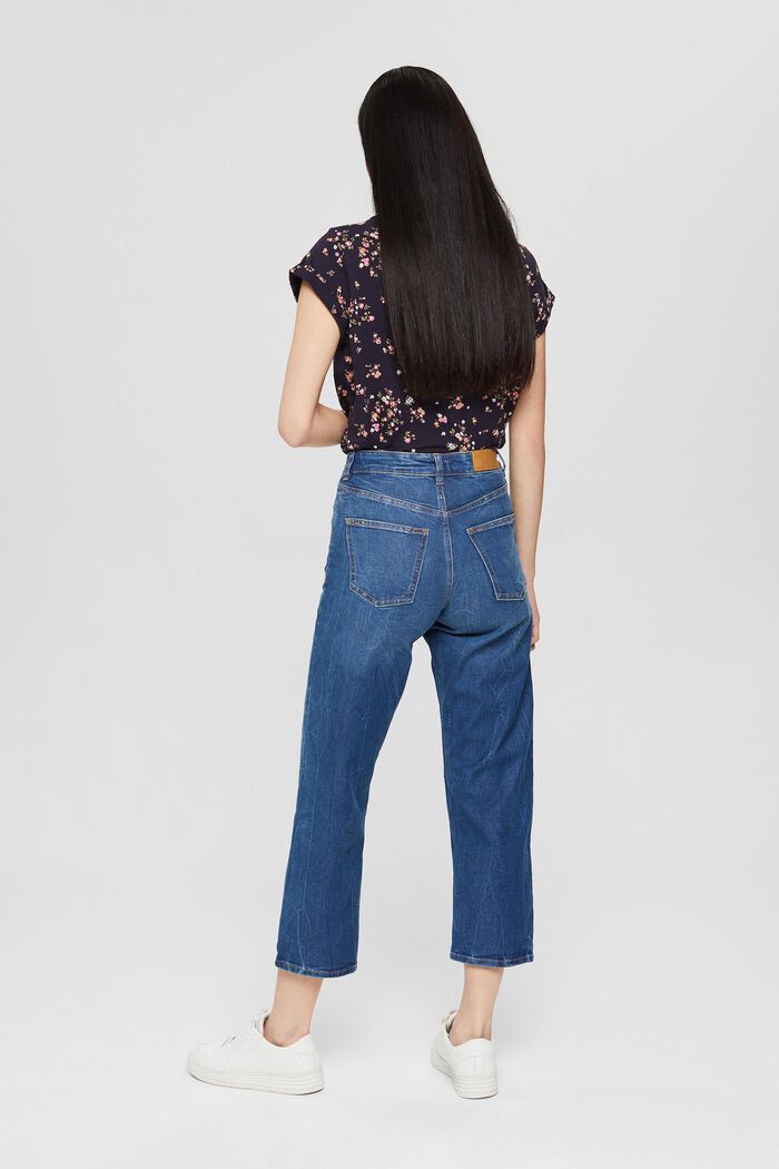 Recycelt: Cropped Jeans mit COOLMAX®, BLUE DARK WASHED, detail image number 3