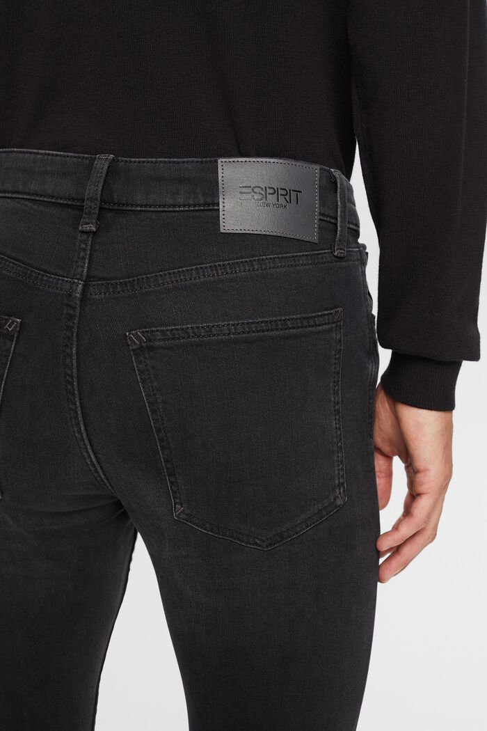 Recycelt: Skinny Jeans, BLACK DARK WASHED, detail image number 4