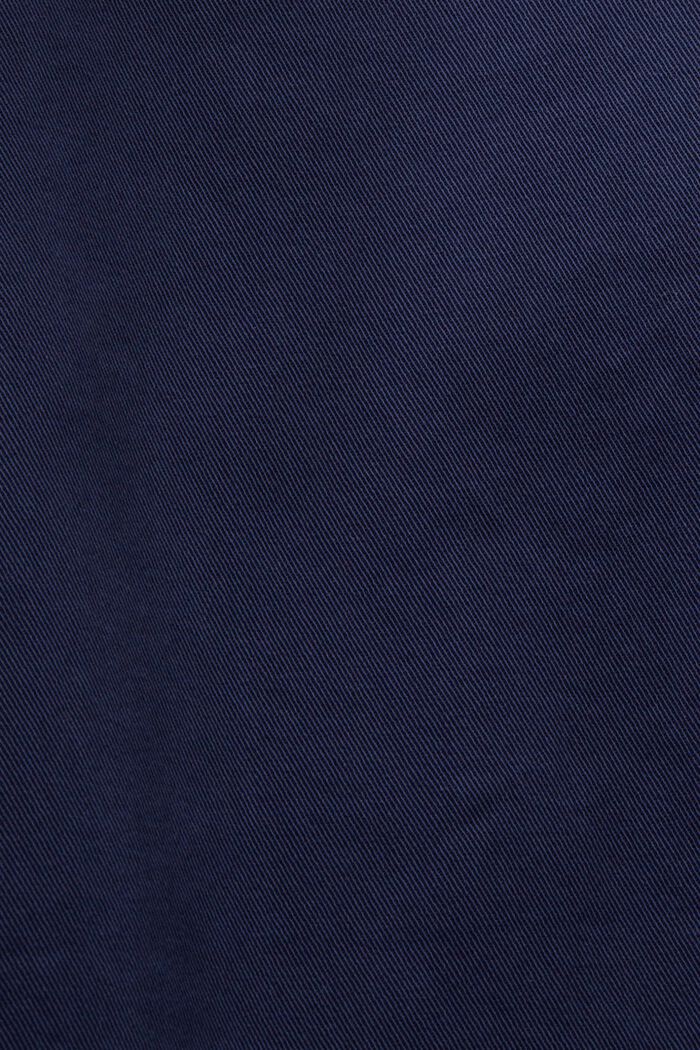 Chinohose in gerader Passform mit mittelhohem Bund, DARK BLUE, detail image number 6