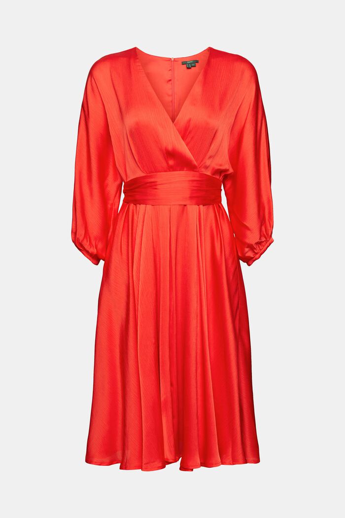 Kleid in Satinoptik, RED, overview