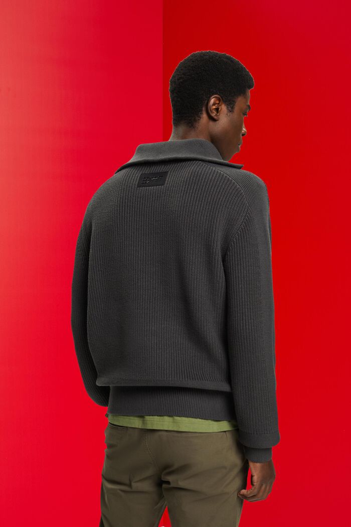 Pullover im Troyer-Style, DARK GREY, detail image number 3