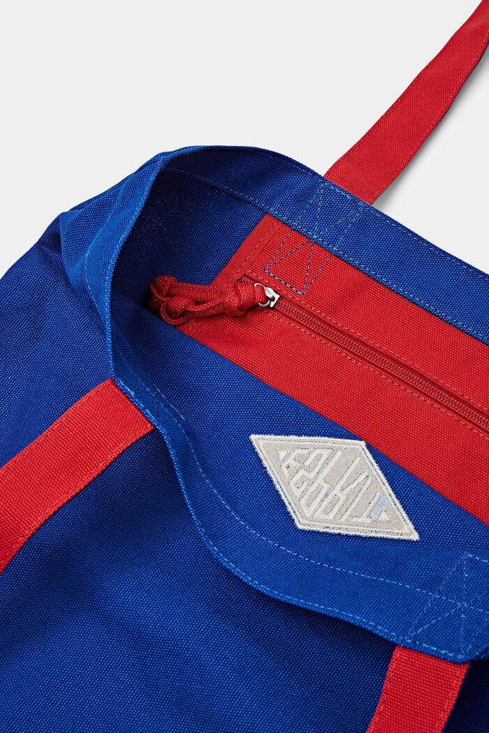 Tote Bag aus Baumwolle mit Logo, BRIGHT BLUE, detail image number 3