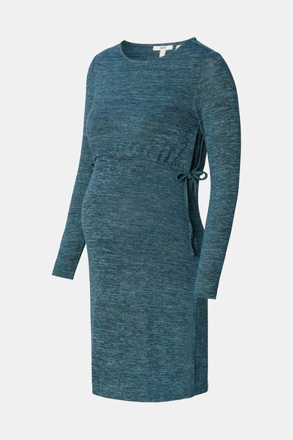 Jerseykleid mit Stillfunktion, TEAL BLUE, overview