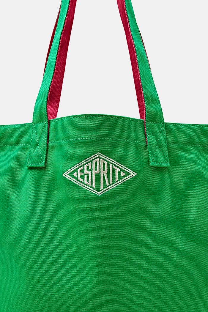 Tote Bag aus Baumwolle mit Logo, GREEN, detail image number 1