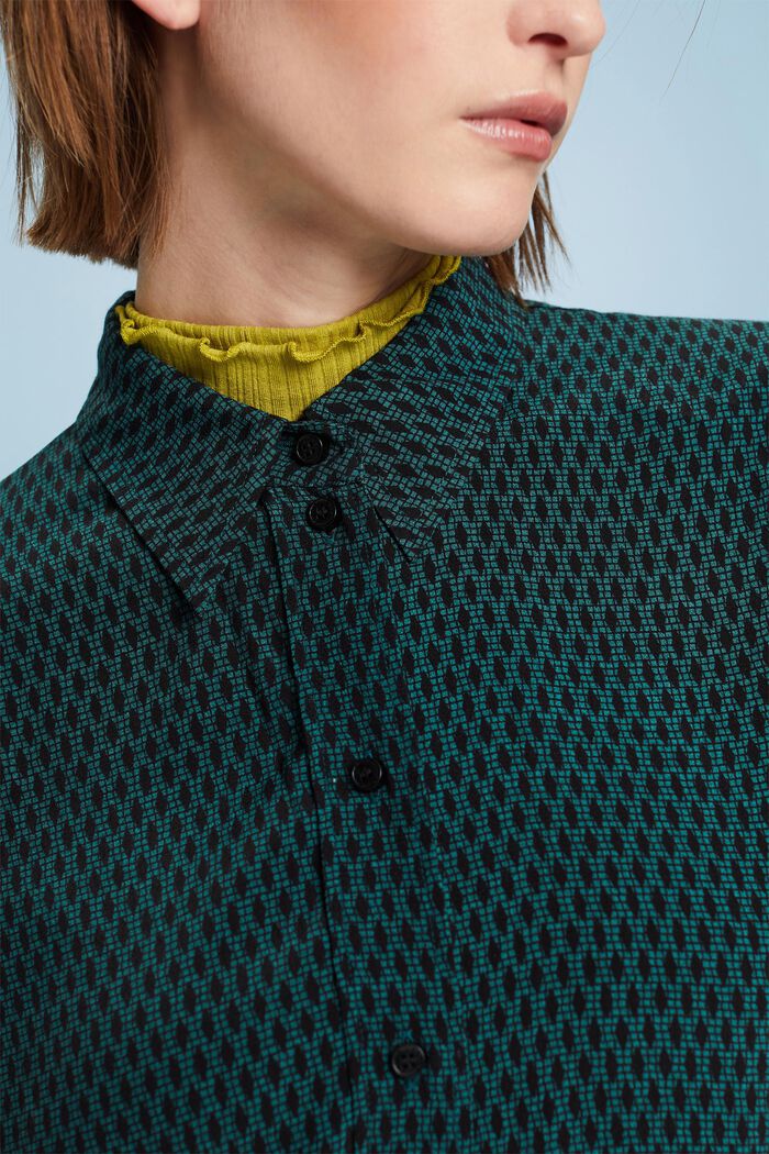 Button-Down-Hemd mit Print, EMERALD GREEN, detail image number 1