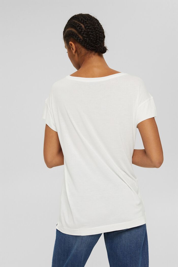 T-Shirt mit Print aus LENZING™ ECOVERO™, OFF WHITE, detail image number 3