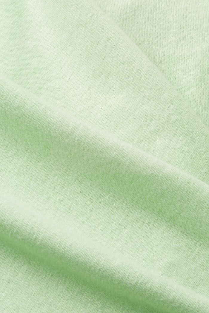 T-Shirt aus Leinenmix, CITRUS GREEN, detail image number 4