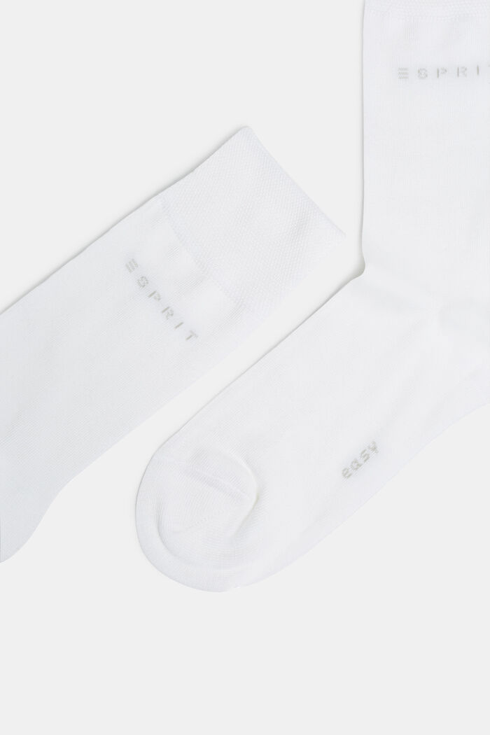 2er-Set Socken aus Mix mit Bio-Baumwolle, WHITE, detail image number 1