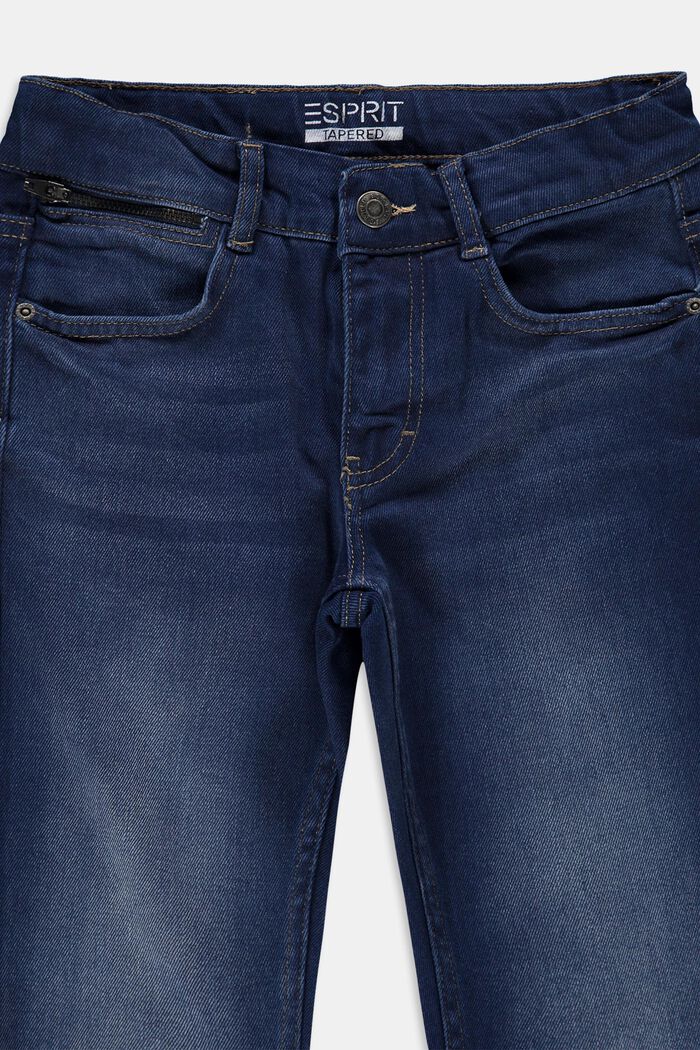 Lässige Jeans mit Verstellbund, BLUE DARK WASHED, detail image number 2