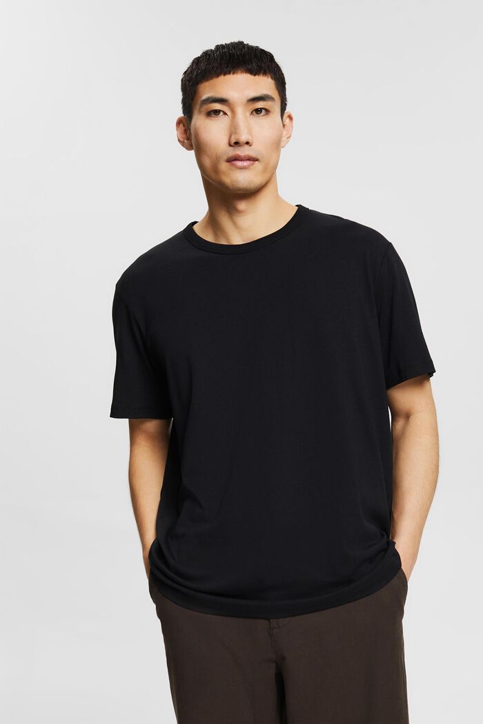 Mit TENCEL™: Oversize T-Shirt, BLACK, detail image number 0