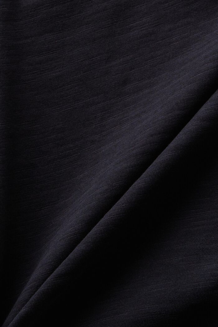 Jersey-T-Shirt mit V-Ausschnitt, BLACK, detail image number 4