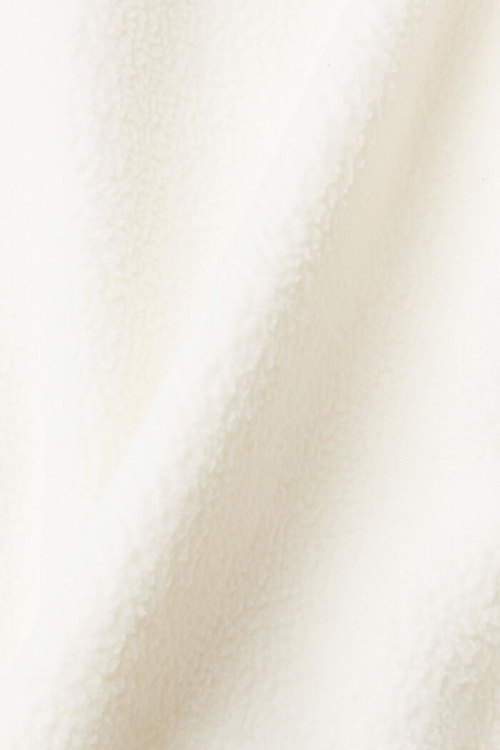 Kapuzenjacke aus Teddyfleece mit Reißverschluss, OFF WHITE, detail image number 4