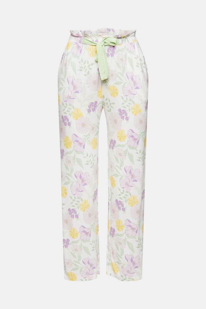 Pyjamahose mit Blumenmuster, LENZING™ ECOVERO™, OFF WHITE, detail image number 5