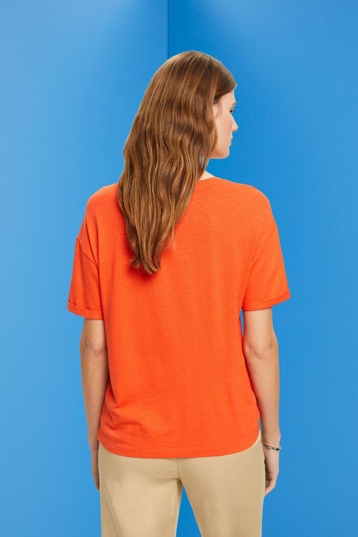 T-Shirt mit Twist-Detail, ORANGE RED, detail image number 3