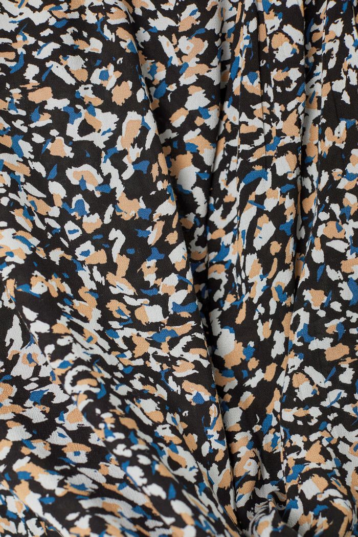 Gemusterte Bluse aus LENZING™ ECOVERO™, BLUE, detail image number 4