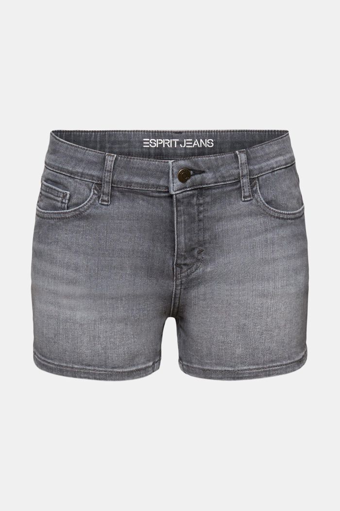 Jeansshorts in schmaler Passform, GREY MEDIUM WASHED, detail image number 7