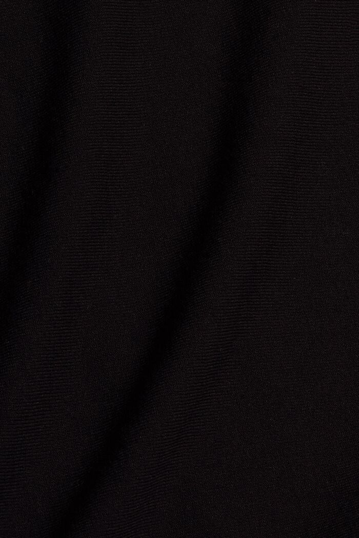 Fledermaus-Pullover, LENZING™ ECOVERO™, BLACK, detail image number 4