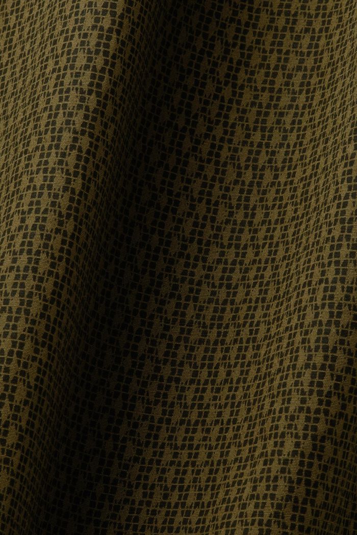 Baumwollhemd mit Print in bequemer Passform, DARK KHAKI, detail image number 5