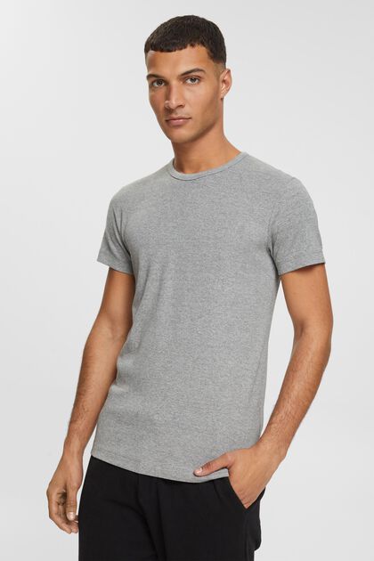Jersey-T-Shirt in Slim Fit, MEDIUM GREY, overview