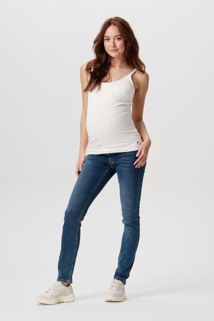 Stretch-Jeans mit Überbauchbund