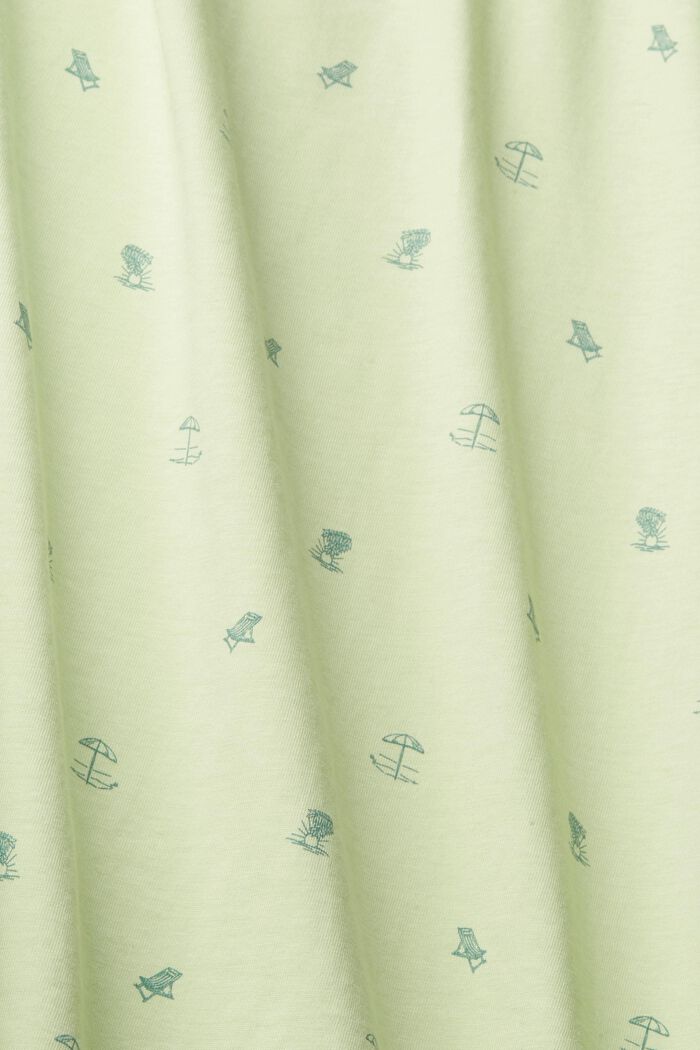 Jersey-Poloshirt mit Print, LIGHT GREEN, detail image number 4