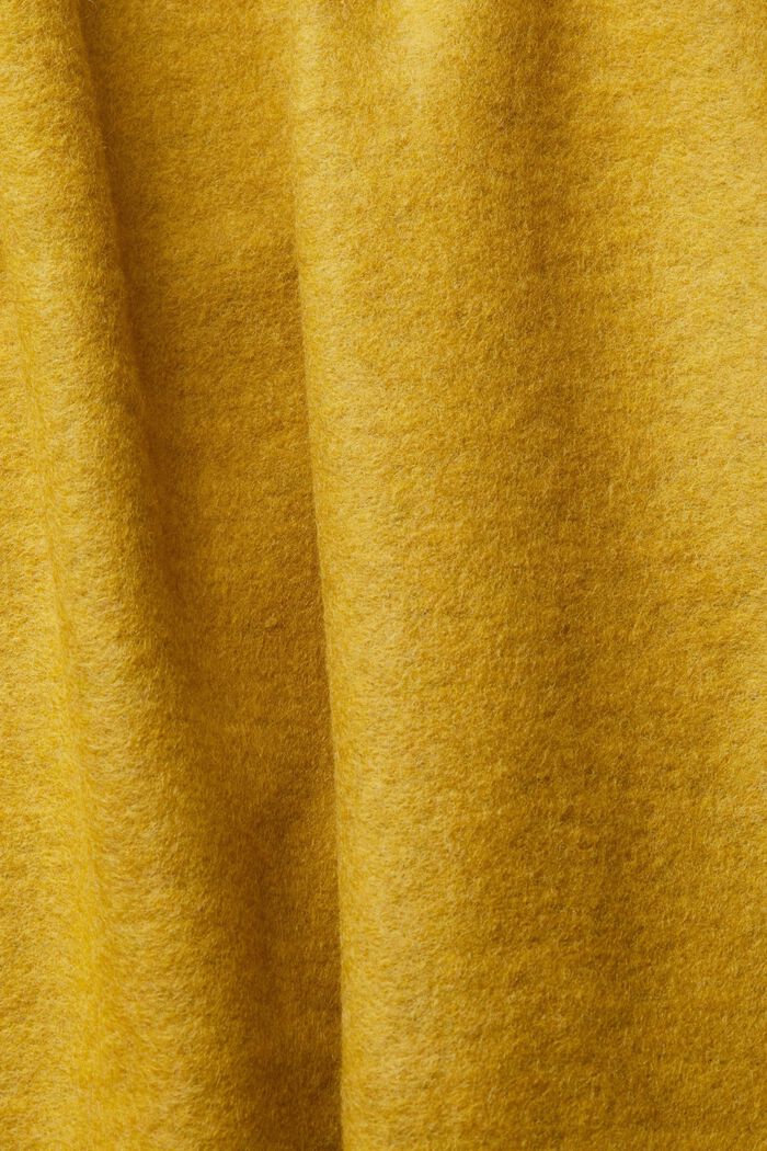 Mantel mit Wolle, DUSTY YELLOW, detail image number 4
