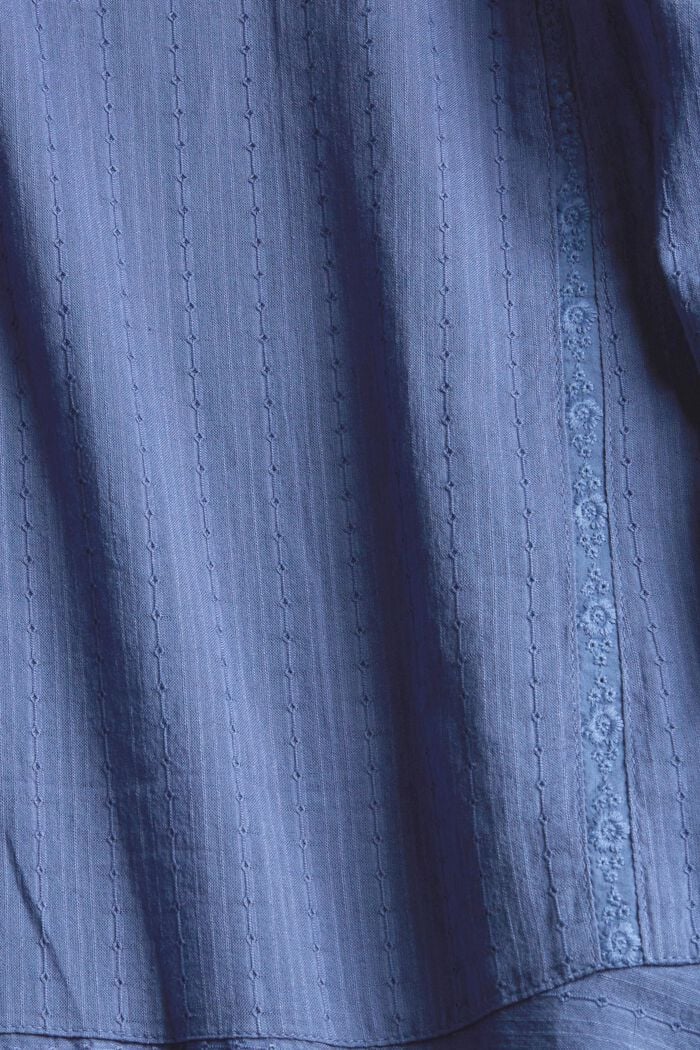 Kurzärmelige Bluse mit Stickmuster, BLUE LAVENDER, detail image number 4