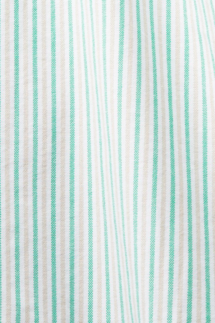 Übergroßes, gestreiftes Baumwollhemd, GREEN, detail image number 6