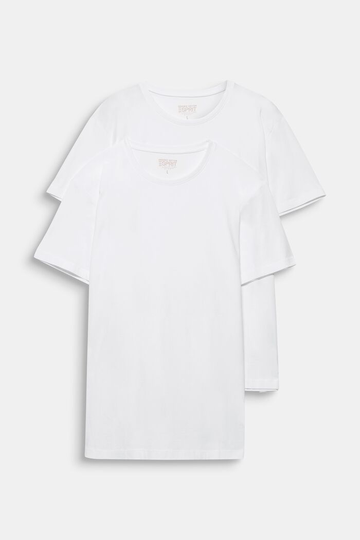 2er-Pack Jersey-Baumwoll-Shirts, WHITE, detail image number 0