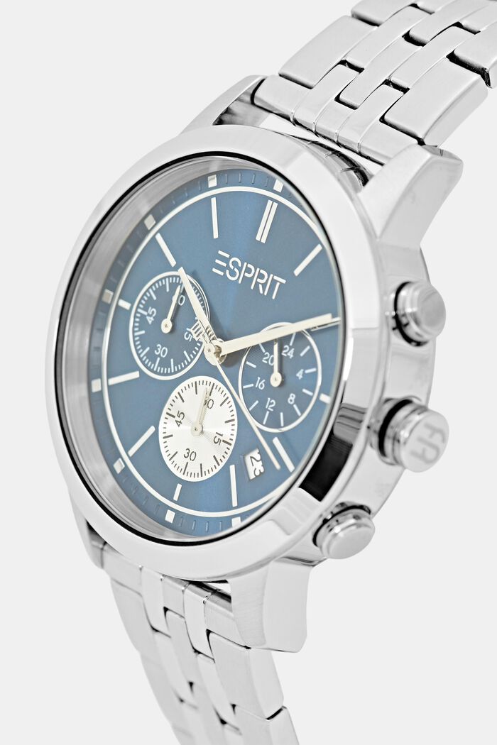Chronograph mit Gliederarmband, SILVER, detail image number 1