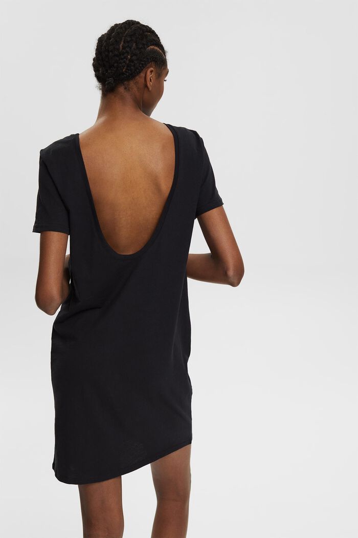 Jersey-Kleid mit Rückenausschnitt, BLACK, detail image number 4