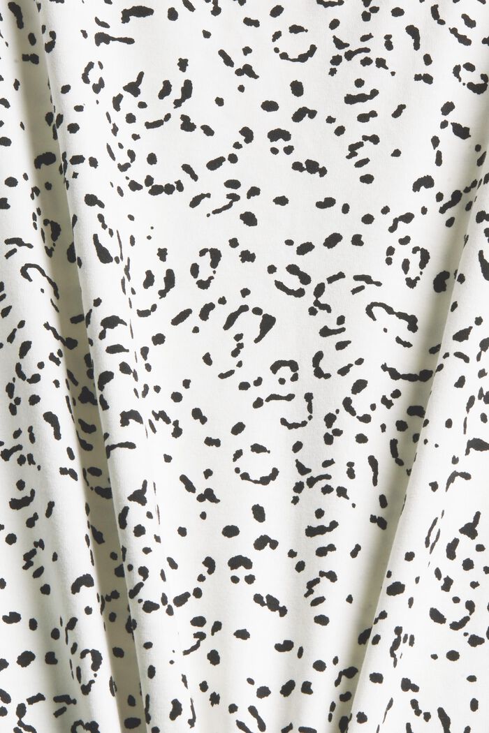T-Shirt mit Musterprint, Bio-Baumwolle, OFF WHITE, detail image number 4